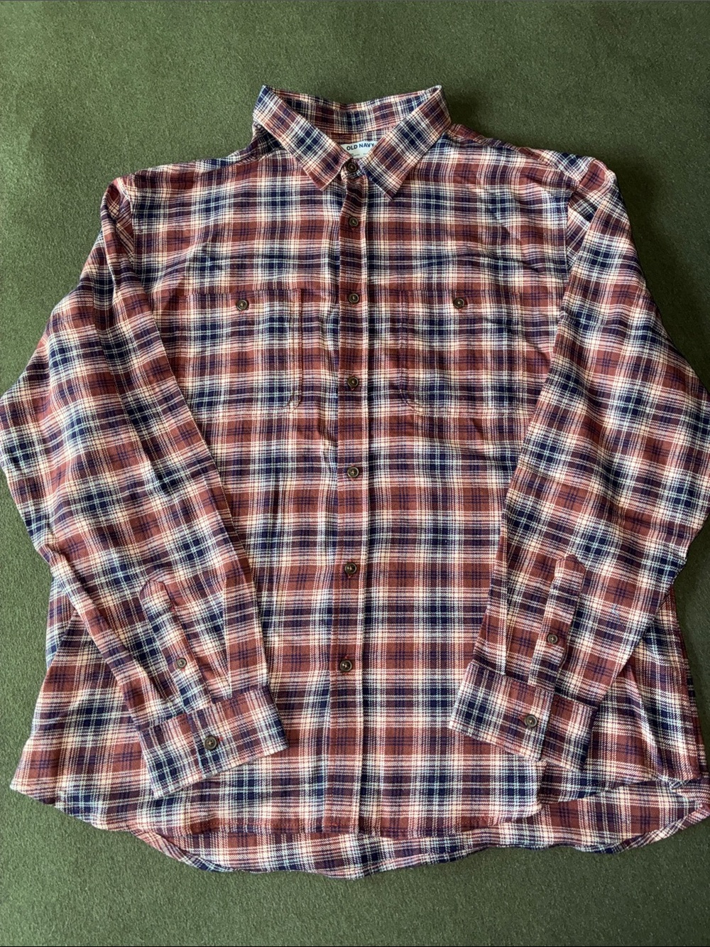Old Navy Men's Plaid Button-Down Shirt XXL